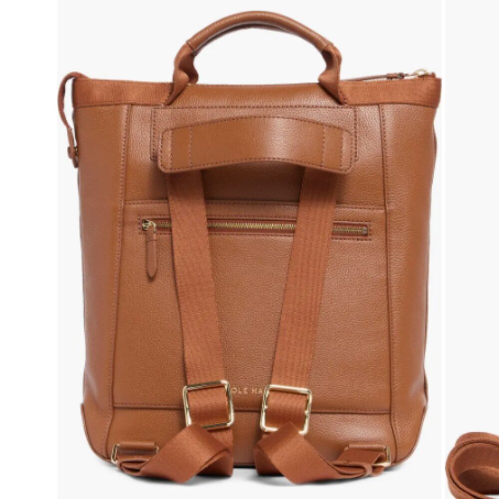 COLE HAAN Medium Grand Ambition Backpack British Tan Style #: U04394 msrp $330 - Picture 3 of 12